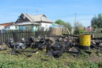В поселке Орловка сгорела хозяйственная постройка