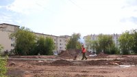 В Зеленогорске продолжается благоустройство общественной территории на месте бывшего железобетонного городка за гостиницей "Космос"