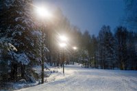 Освещение лыжной трассы на правом берегу Кана завершится к началу зимнего сезона