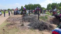 На территории нового кладбища сгорели могилы участников СВО