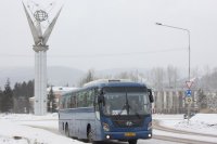 Накануне в город доставили 551-й автобус, который замерз на трассе