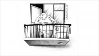 Житель Октябрьского устроил туалет на собственном балконе