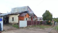 Накануне вечером горел частный дом на улице Сибирской