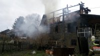 Сегодня утром сгорел дом в шестом садоводстве в районе п. Октябрьского