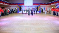 Сегодня 129 школьников - воспитанников военно-патриотического клуба "Сокол" и Молодежного центра вступили в ряды юнармии